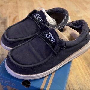 Hey Dude Wally Youth Navy slip on shoes
